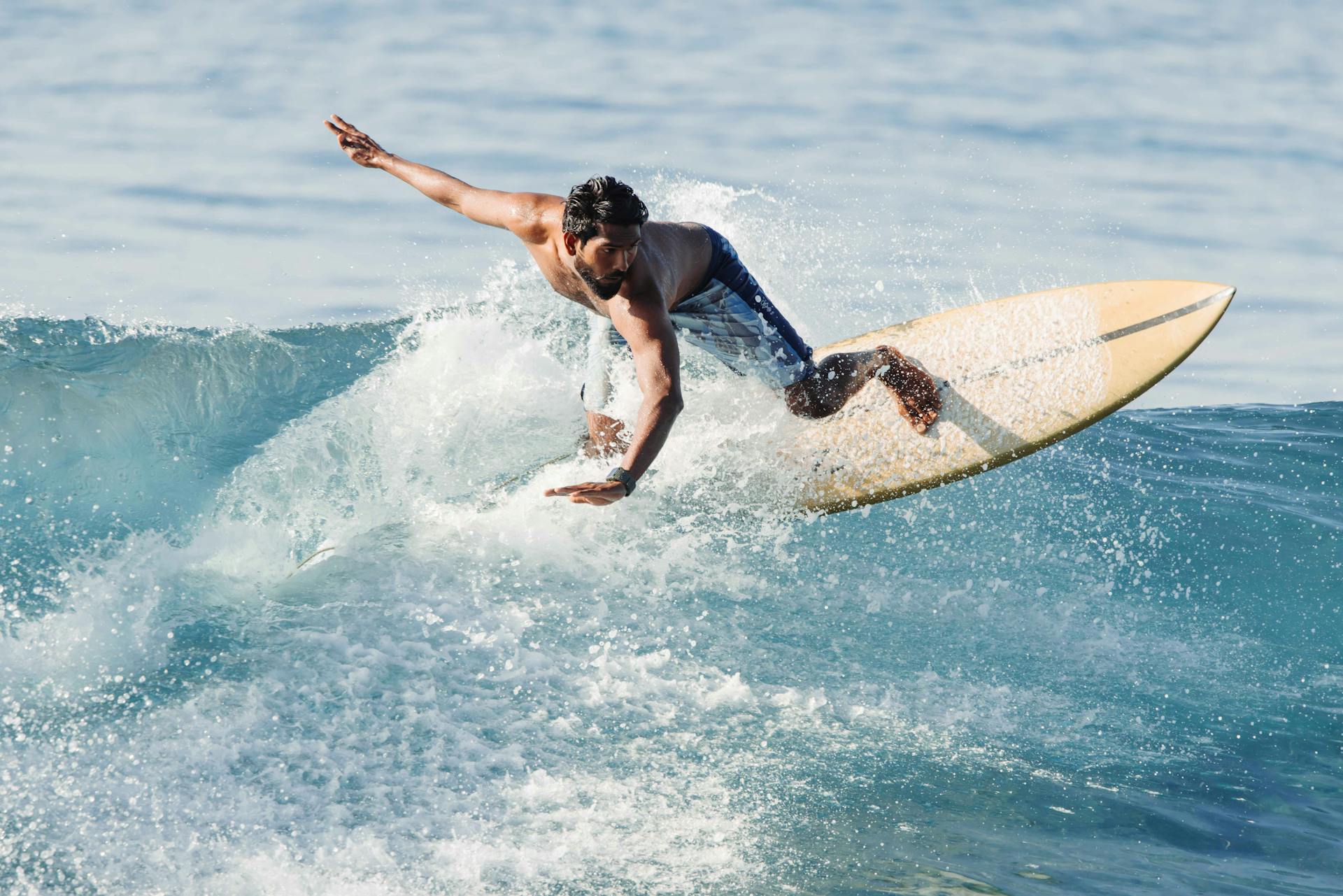 A man surfing
