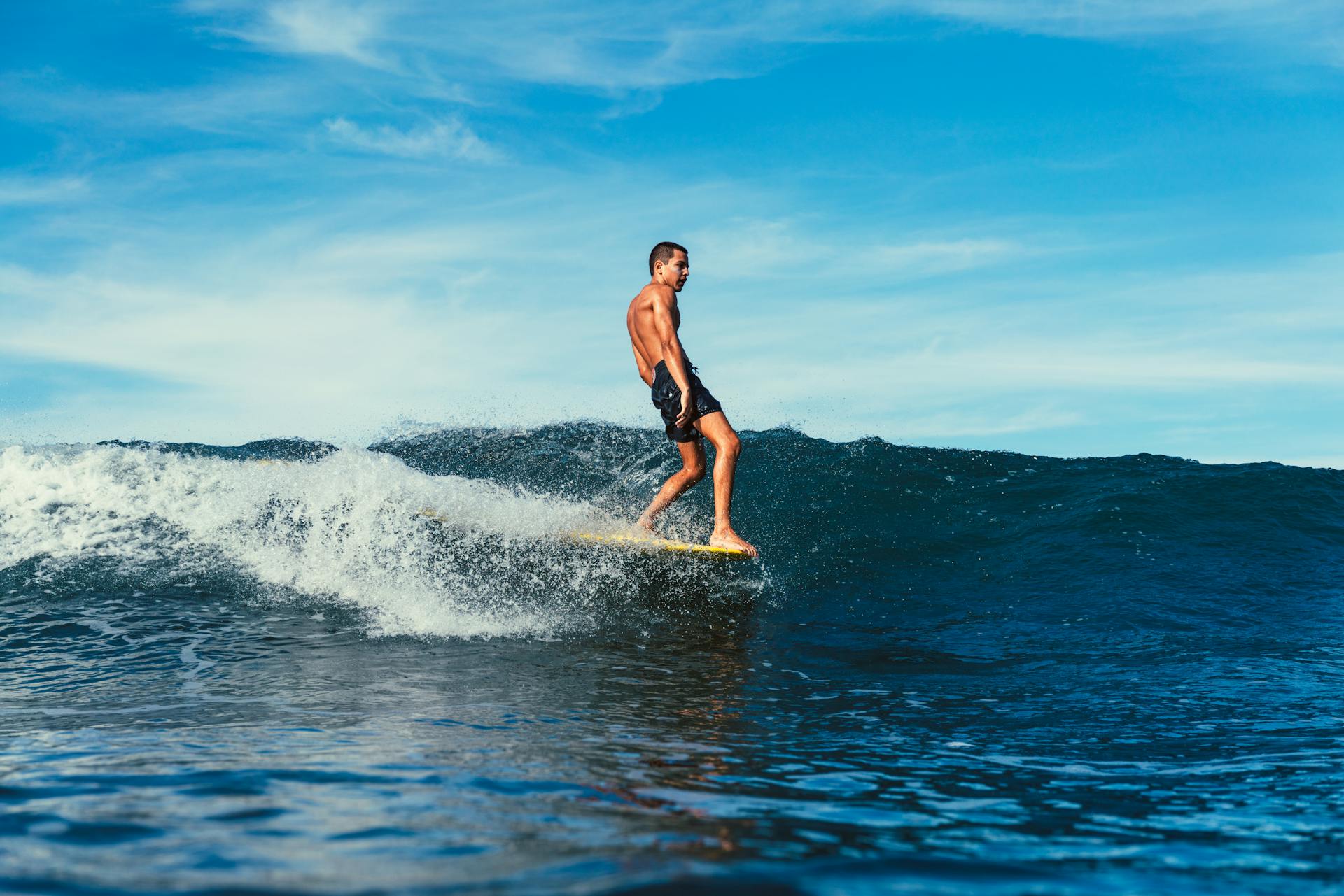 A man surfing