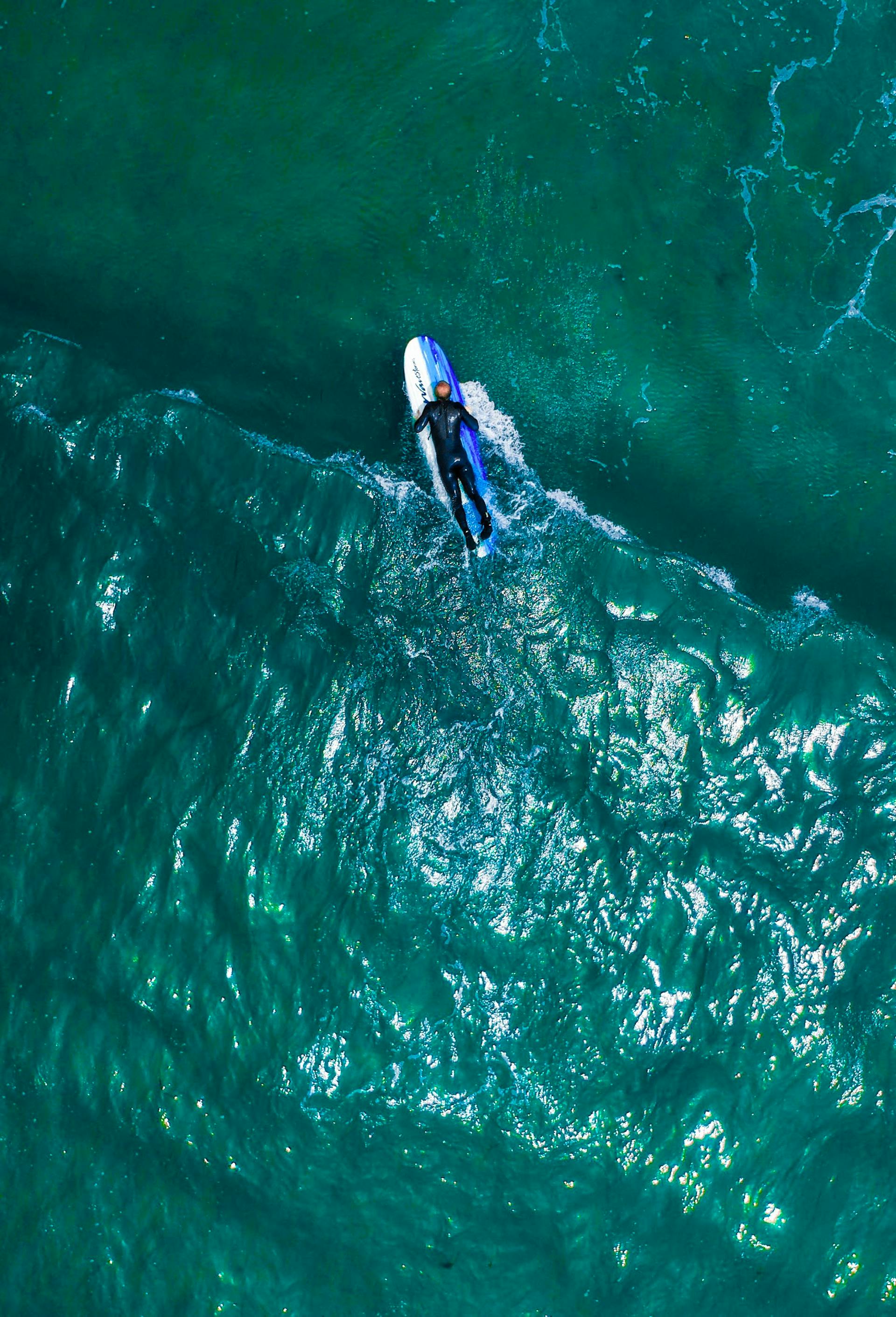 A man surfing